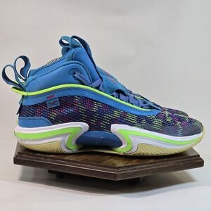 Nike Air Jordan 36 Shoes Youth Size 6.5Y Blue Volt Multicolor DN6155-430